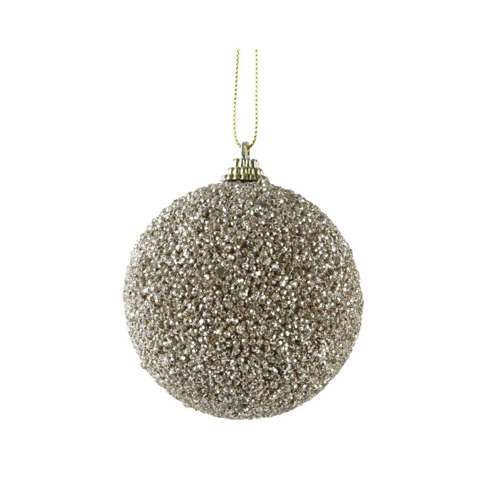 Kerstbal | foam | champagne | 8cm