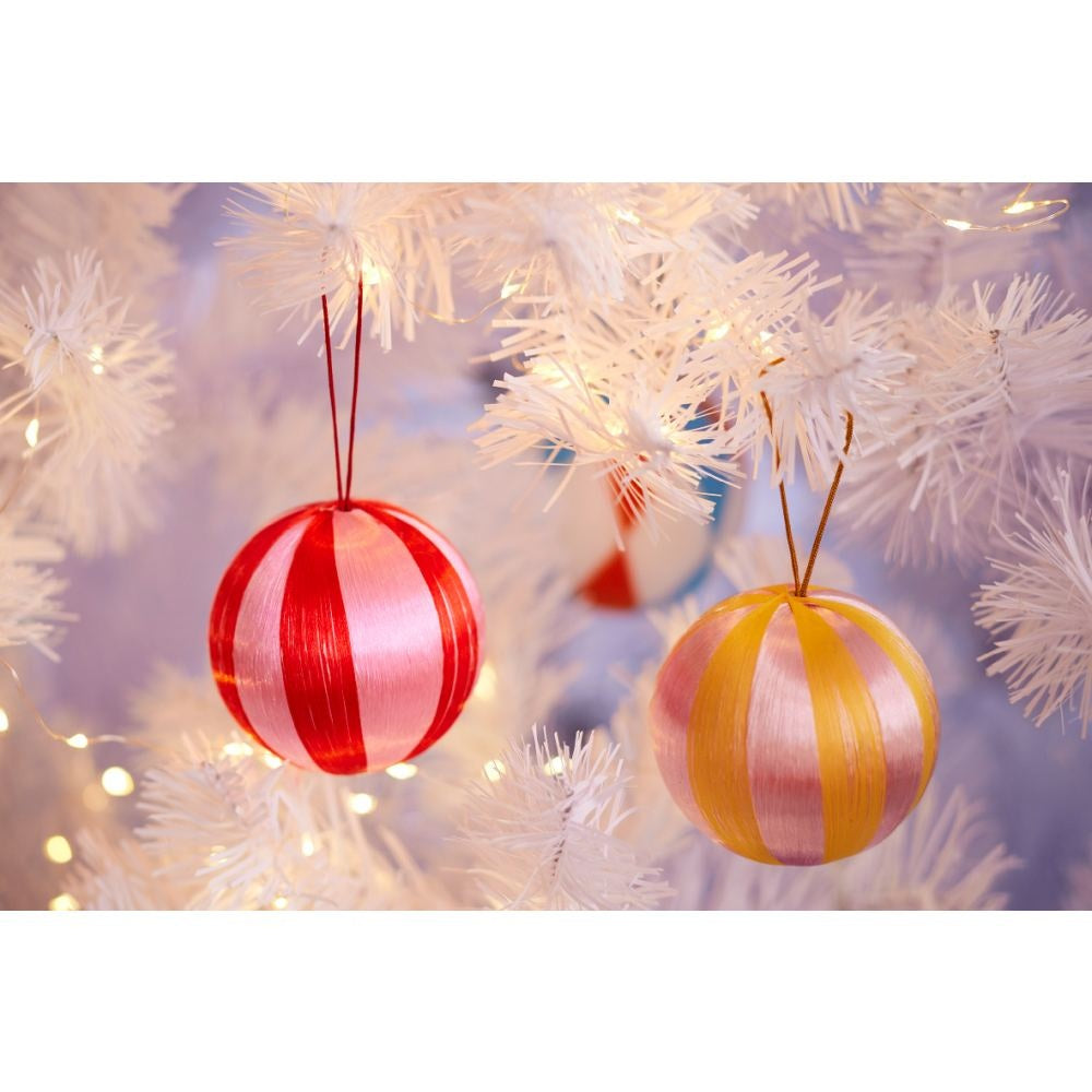 Kerstbal | foam | goud/roze | 6cm