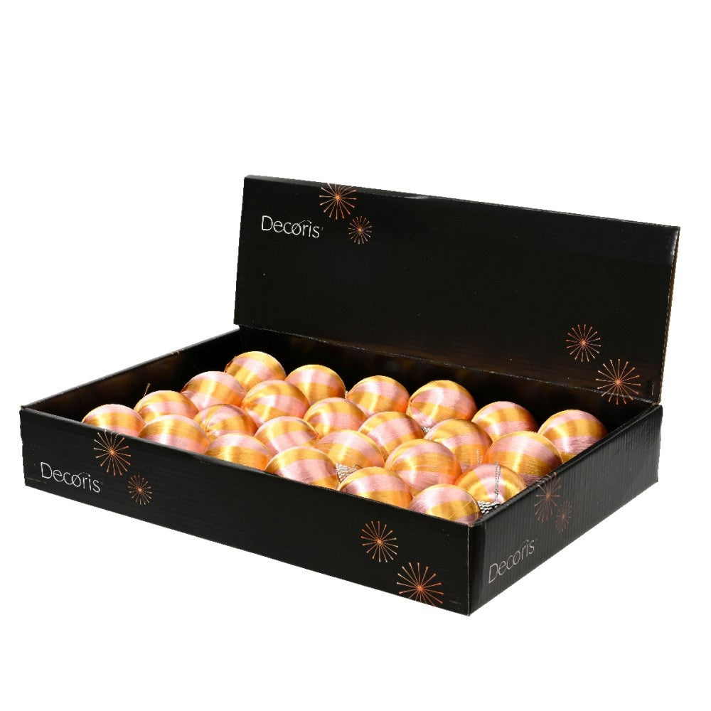 Kerstbal | foam | goud/roze | 6cm