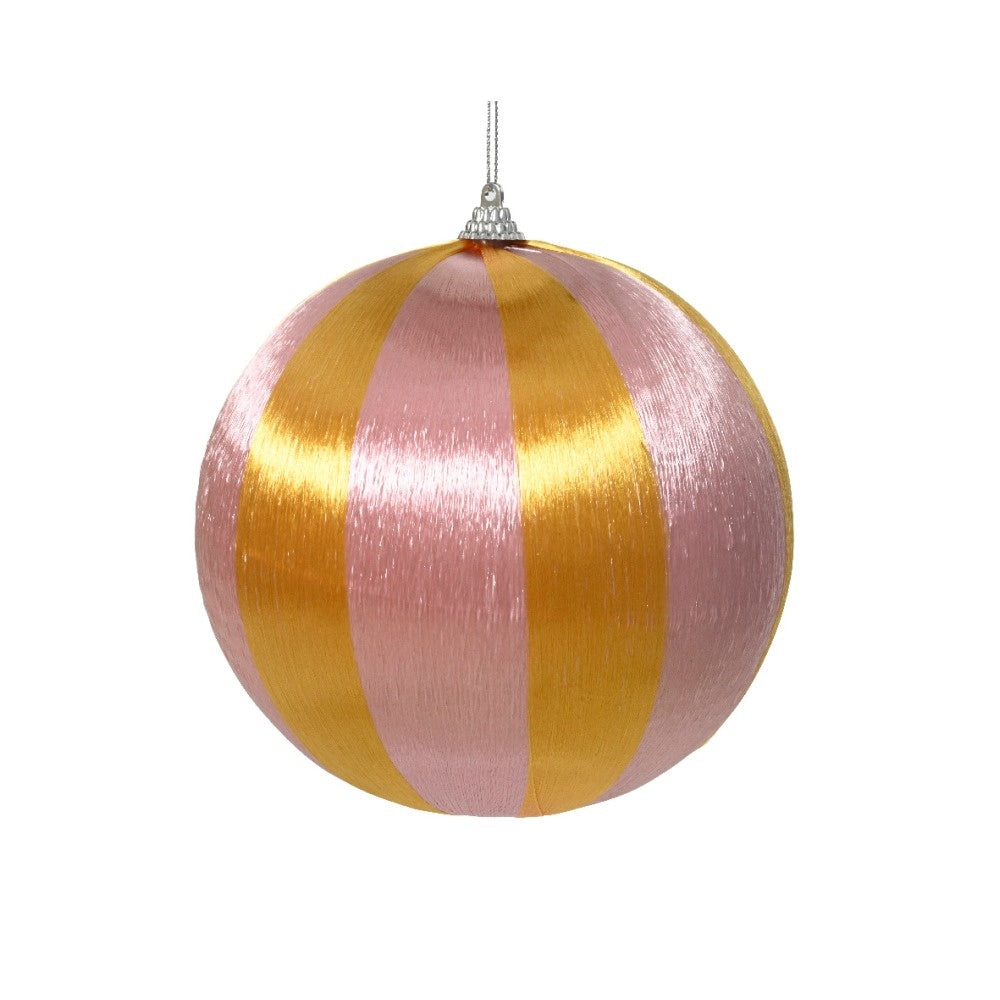 Kerstbal | foam | goud/roze | 8cm