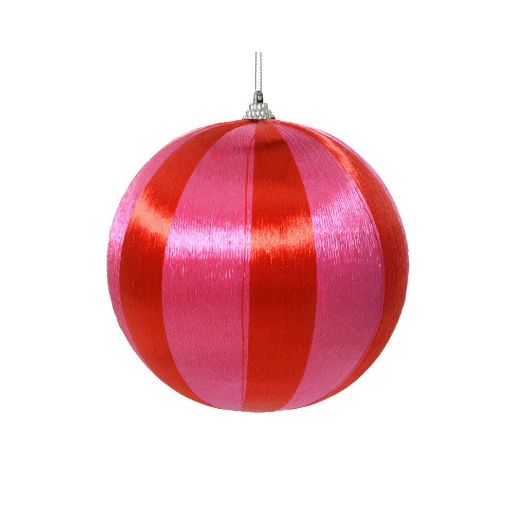 Kerstbal | foam | rood/roze | 8cm