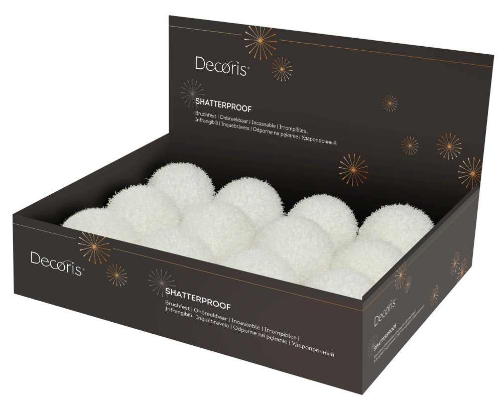 Kerstbal ijs | foam | wit | 10cm