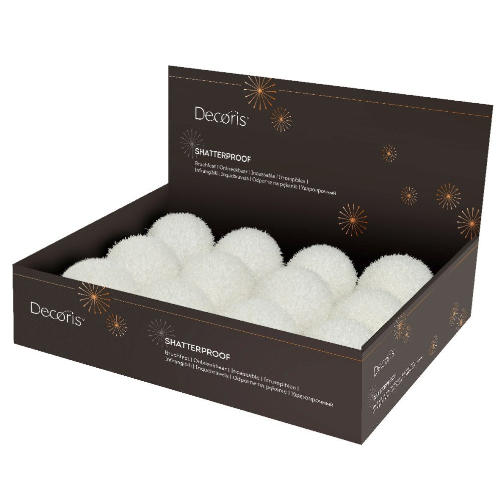 Kerstbal ijs | foam | wit | 8cm