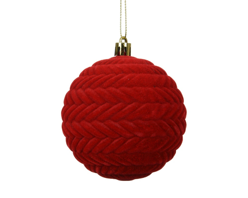 Kerstbal | plastic | kerstrood | 8cm