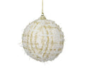 Kerstbal | foam | wolwit | 8cm