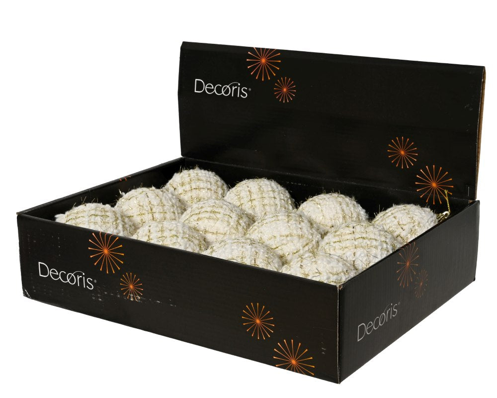 Kerstbal | foam | wolwit | 8cm