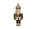 Kersthanger notenkraker | onbreekbaar | lichtgoud/multicolor met glitters | 14,2cm