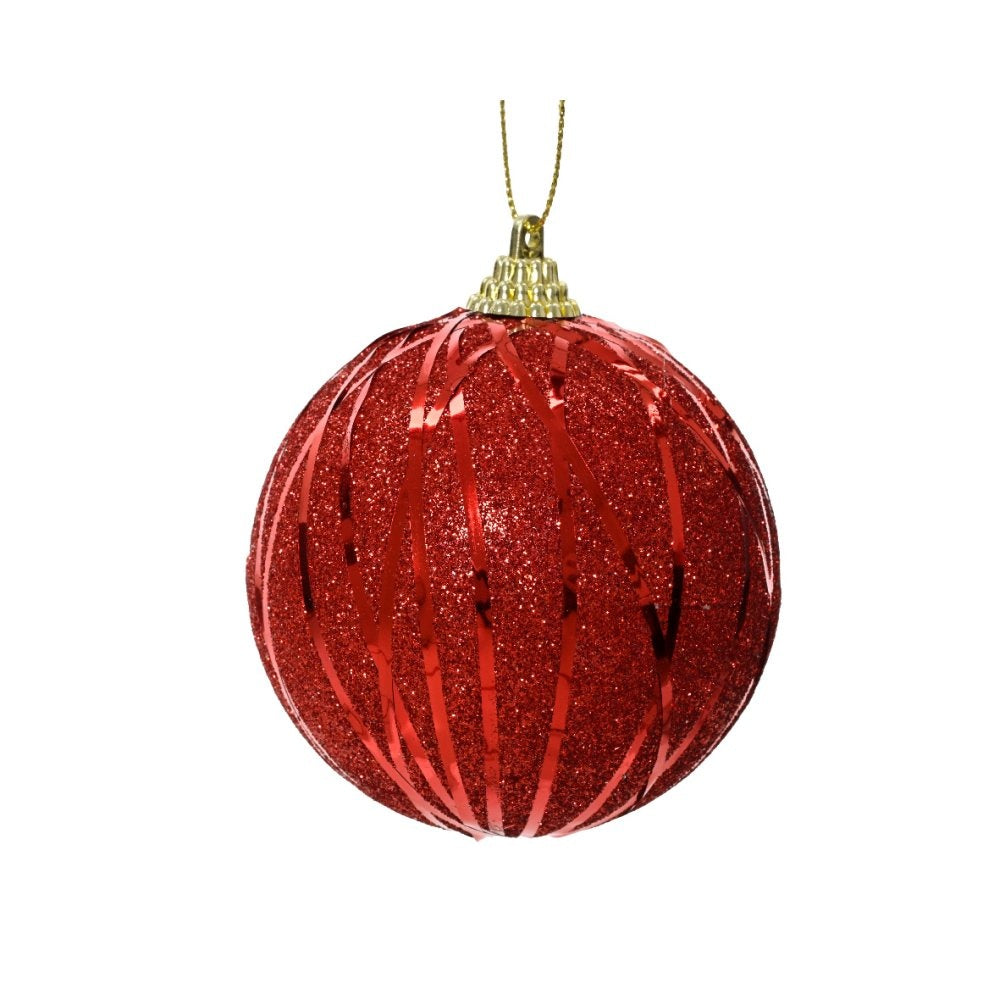 Kerstbal | foam | rood | 8cm