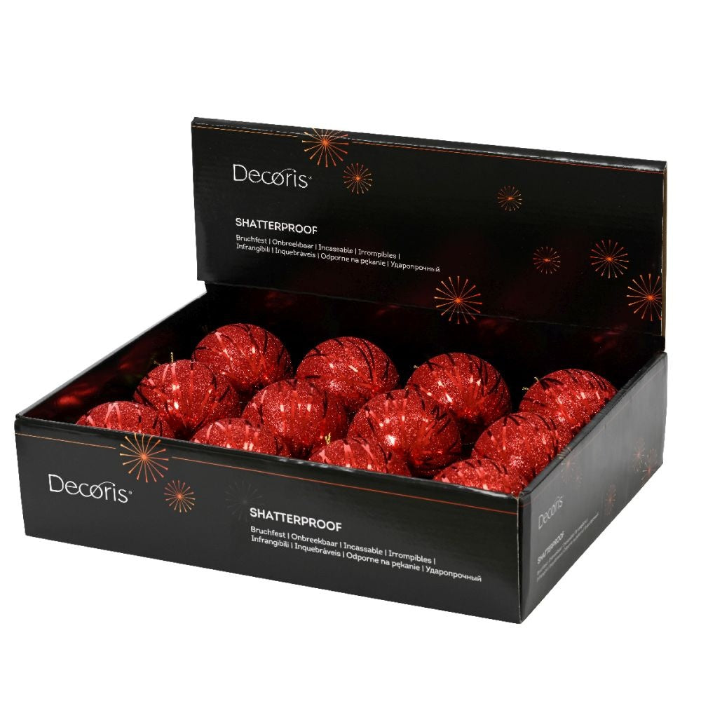 Kerstbal | foam | rood | 8cm