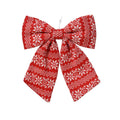 Kerststrik | polyester | rood/wit | 32cm