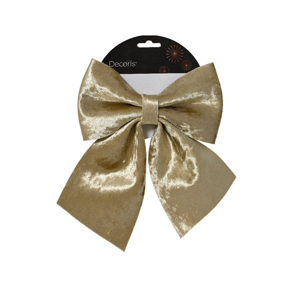 Kerststrik | polyester | parel | 34cm