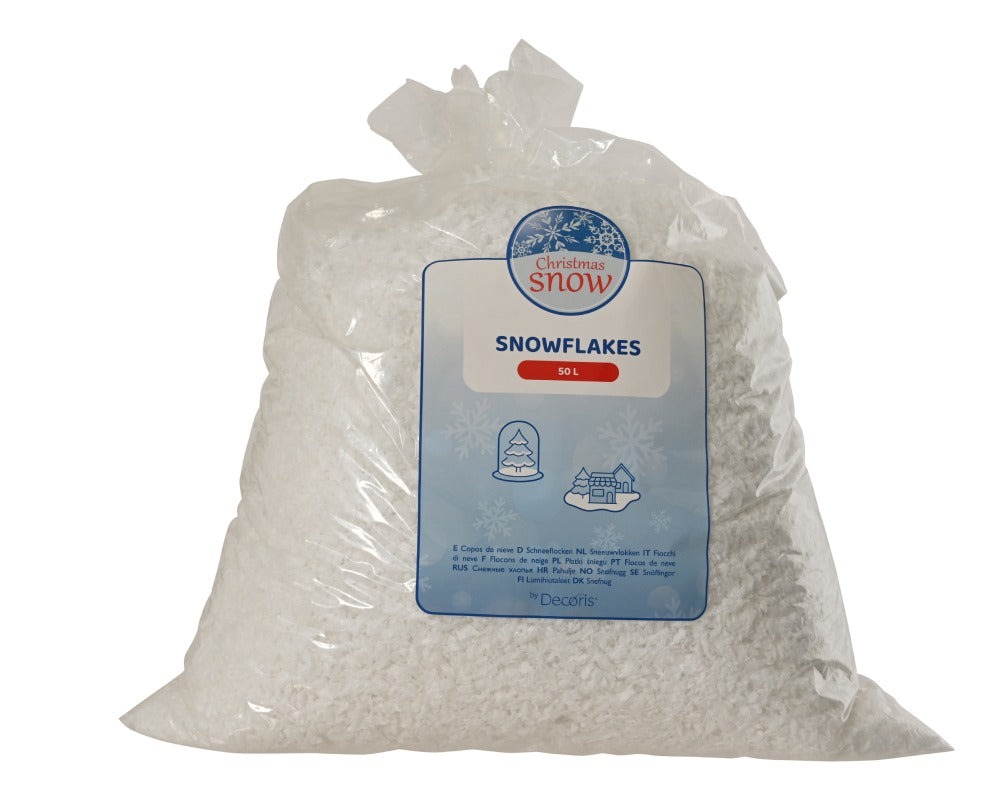 Zachte kunstsneeuw | kunststof | wit | 50 liter