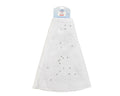 Kerstboomrok | polyester | wit/zilver met glitters | 150cm