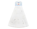 Kerstboomrok | polyester | wit/zilver met glitters | 100cm