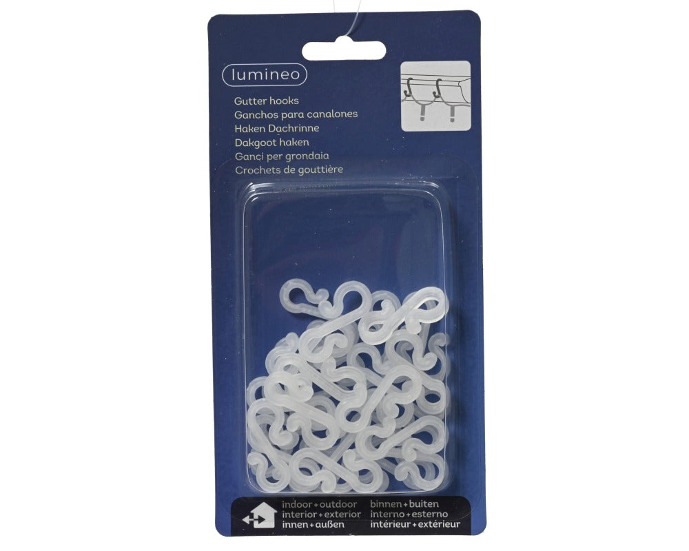 Ophanghaken voor buiten | kunststof | wit | set van 24 | 3,5cm