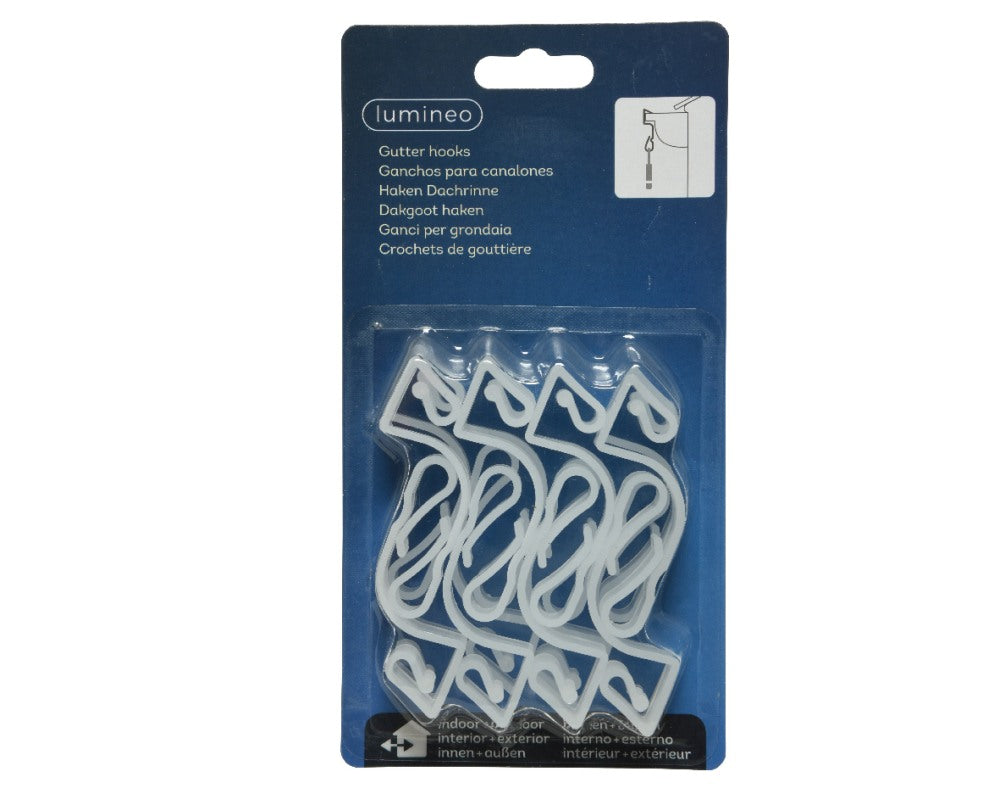 Ophanghaken voor buiten | kunststof | wit | set van 16 | 7cm