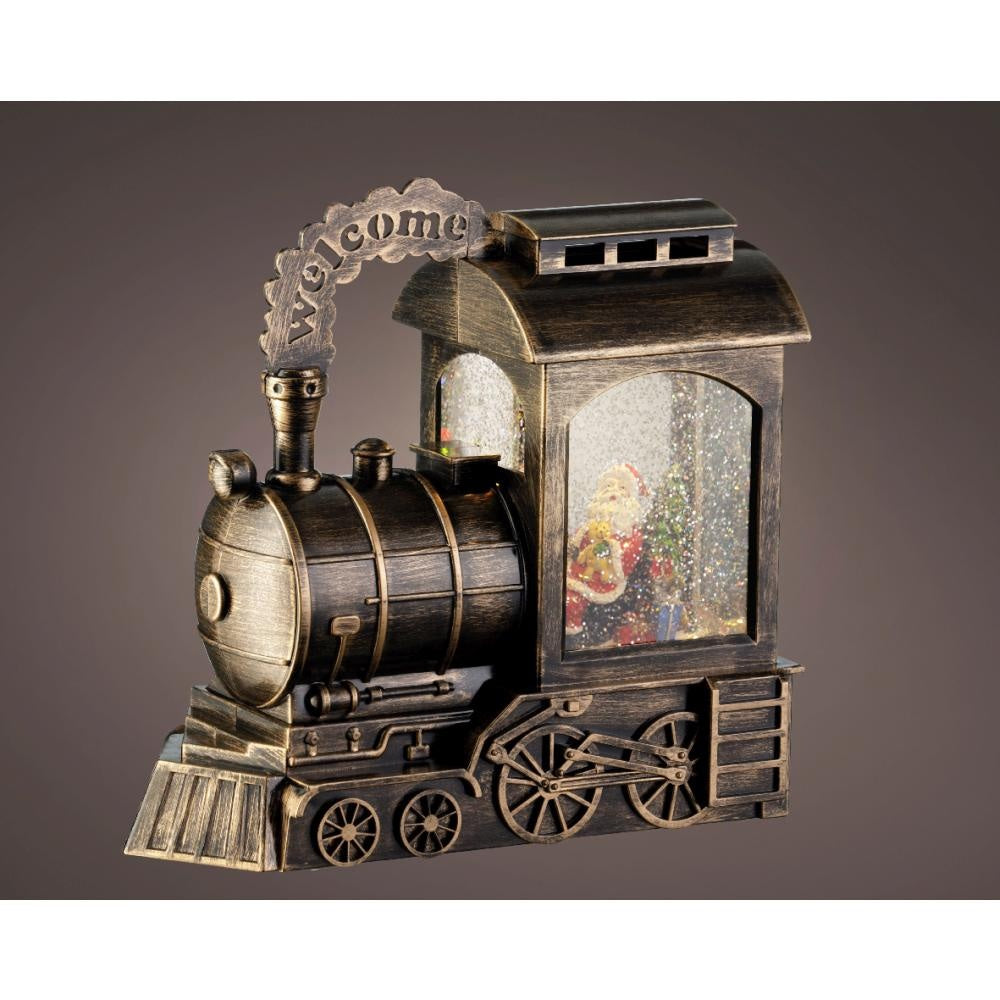 Sneeuwbol trein | bruin | 23cm