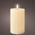LED kaars | wax | crème/warm wit | ø7,5x14,8cm
