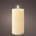 LED kaars | wax | crème/warm wit | ø7,5x17,3cm