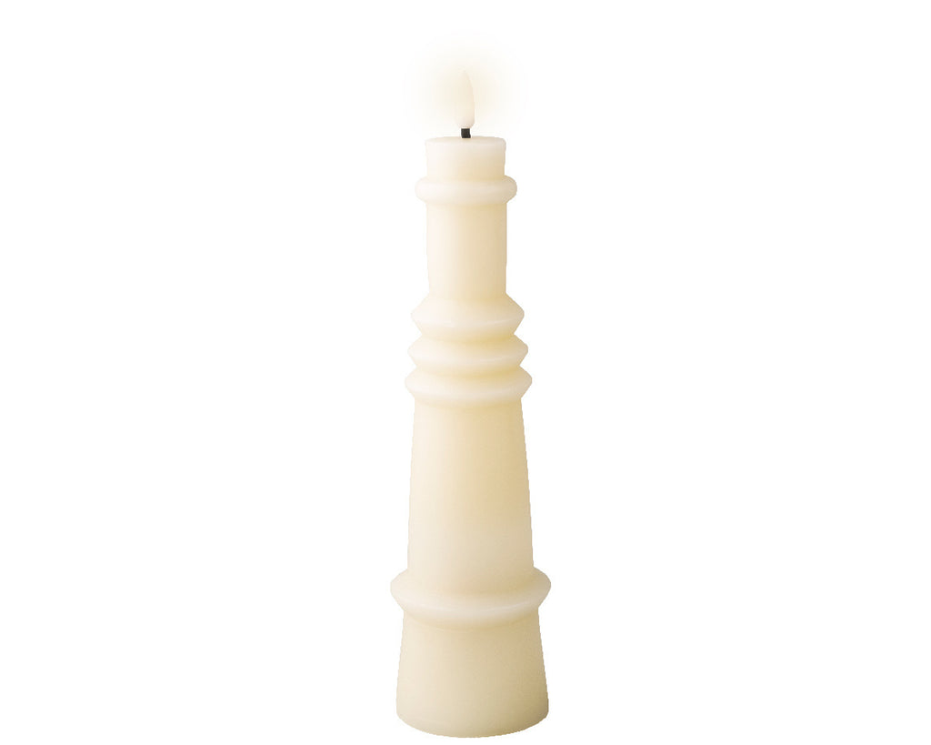 LED kaars | wax | crème/warm wit | ø6,7x26,8cm