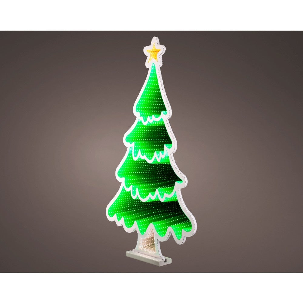 Kerstboom infinity lamp | kunststof | groen/wit | 40cm