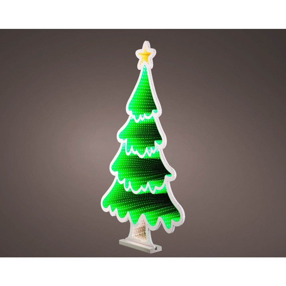 Kerstboom infinity lamp | kunststof | groen/wit | 60cm