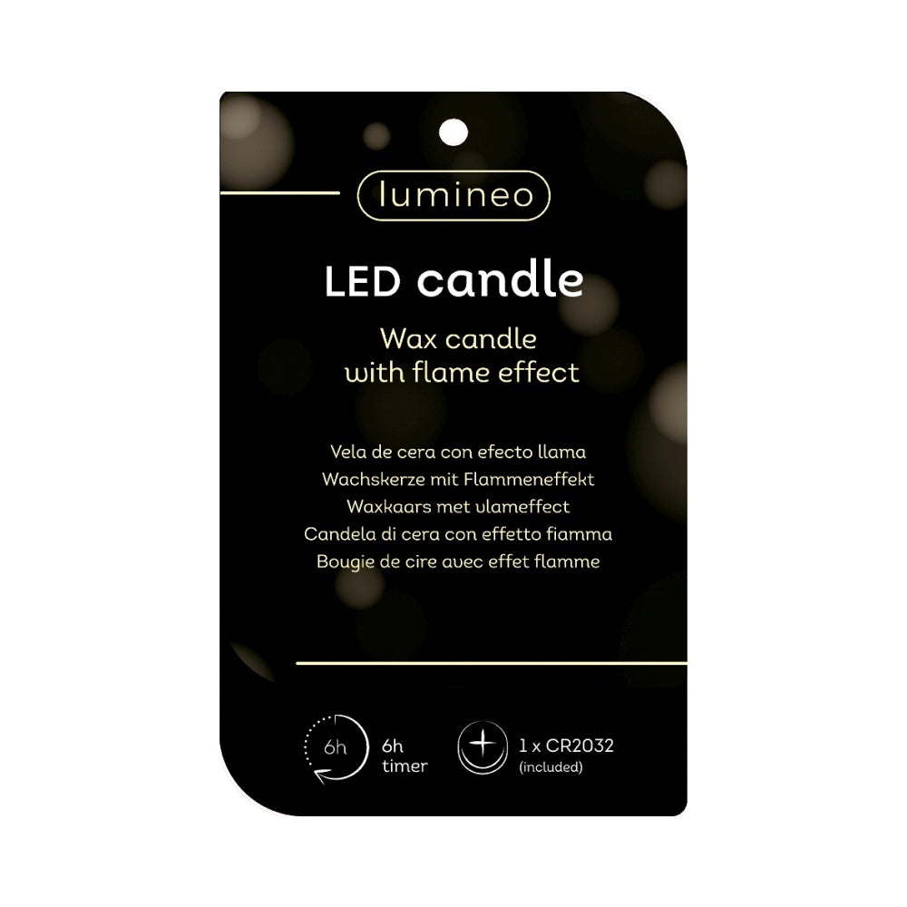LED kerstboom kaars | wax | roze/warm wit | ø7x15,5cm