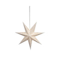 Kersthanger ster met LED lampjes | papier | wit | 18,5cm