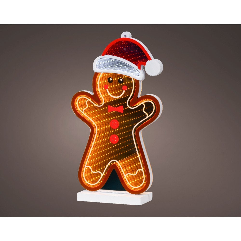 Peperkoek infinity lamp | kunststof | bruin | 26,9cm