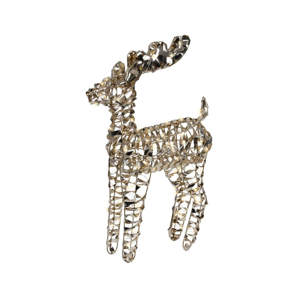 Rendier met verlichting | kunststof | goud/warm wit | 66cm