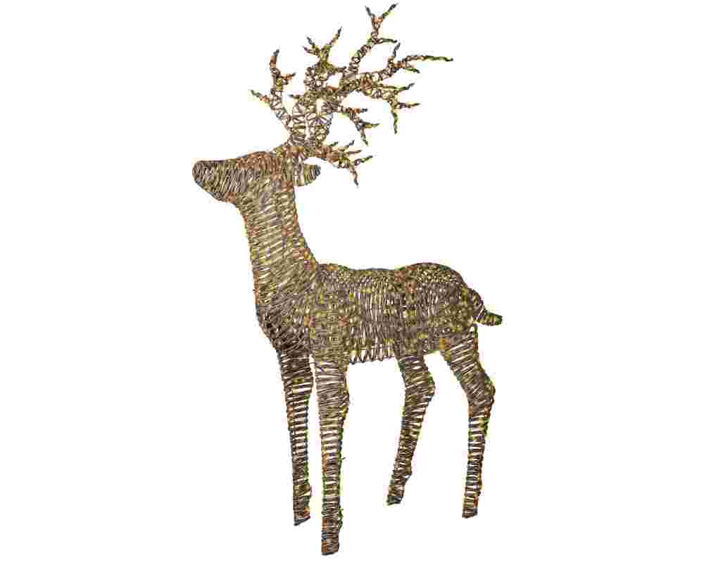 Rendier voor buiten | 1320 LED lampjes | bruin/klassiek warm wit | 180cm