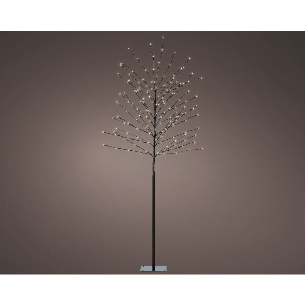 Boom voor buiten met verlichting | ijzer | zwart/warm wit | ø70x180cm