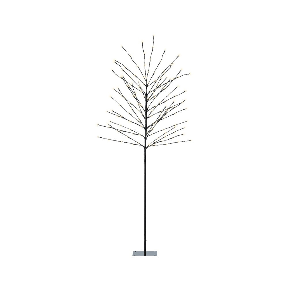 Boom voor buiten met verlichting | ijzer | zwart/warm wit | ø70x180cm