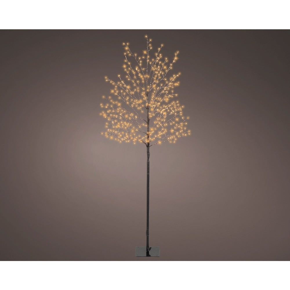 Boom voor buiten met verlichting | kunststof | zwart/klassiek warm | 150cm