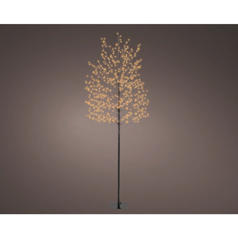 Boom voor buiten met verlichting | kunststof | zwart/klassiek warm | 180cm