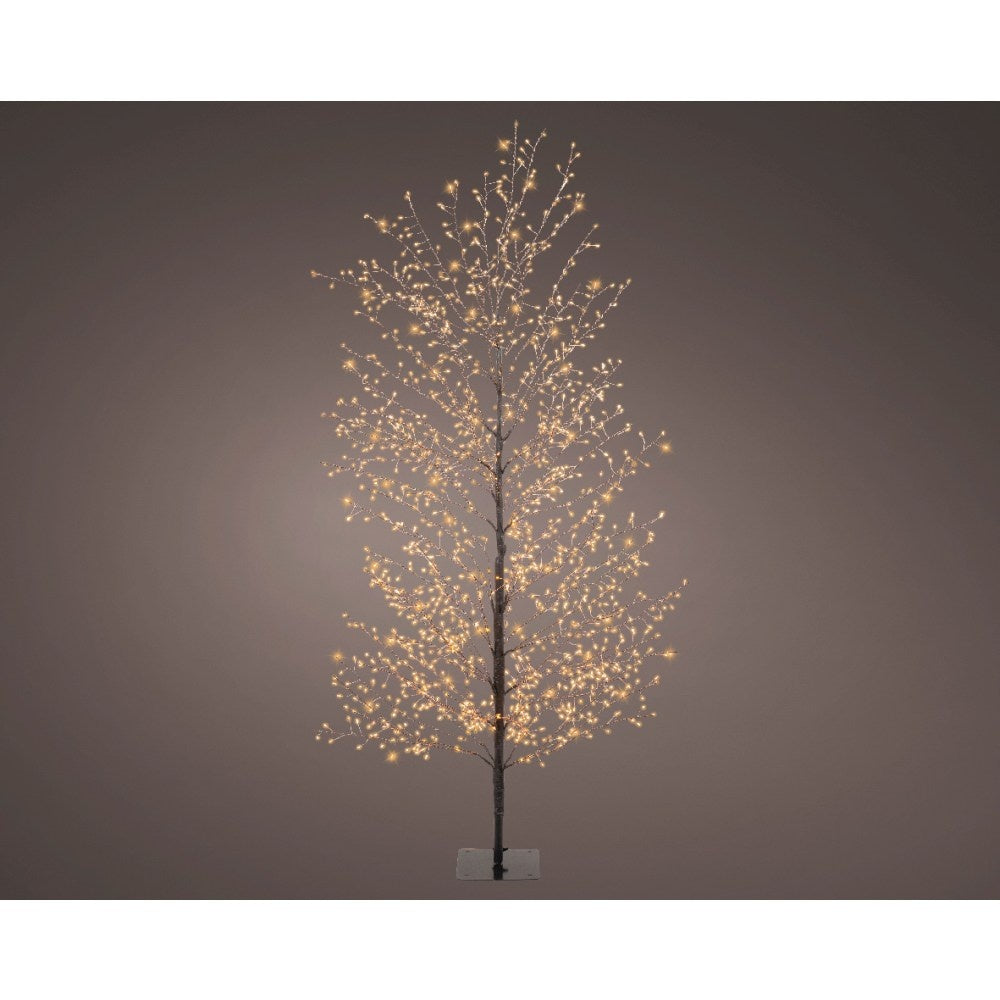 Boom voor buiten met verlichting | kunststof | zwart/warm wit | 150cm