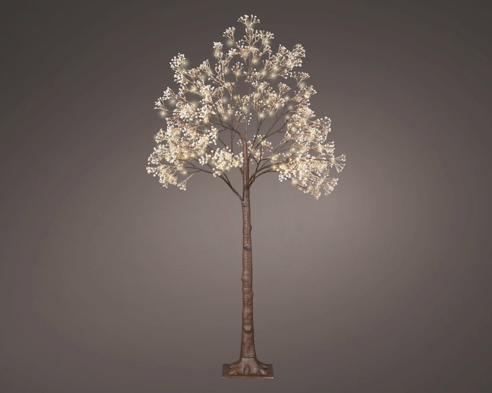 Boom voor buiten met verlichting | 144 LED lampjes | bruin/warm wit | 150cm