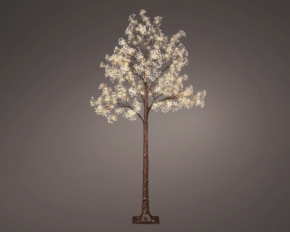 Boom voor buiten met verlichting | 180 LED lampjes | bruin/warm wit | 180cm