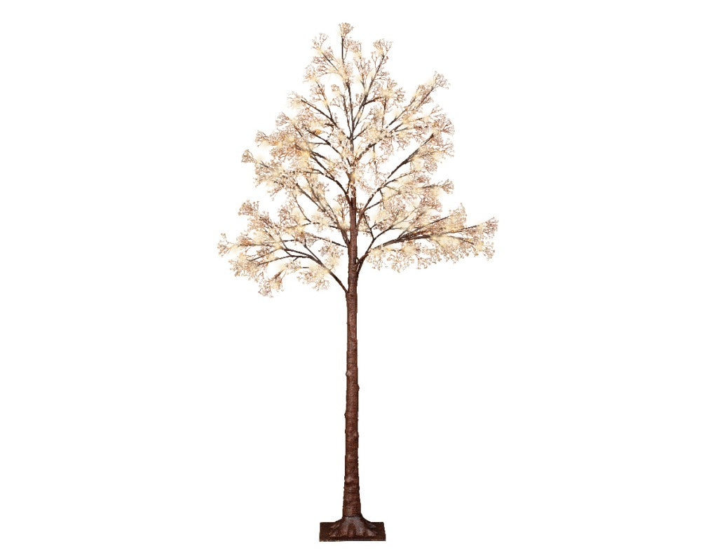 Boom voor buiten met verlichting | 180 LED lampjes | bruin/warm wit | 180cm