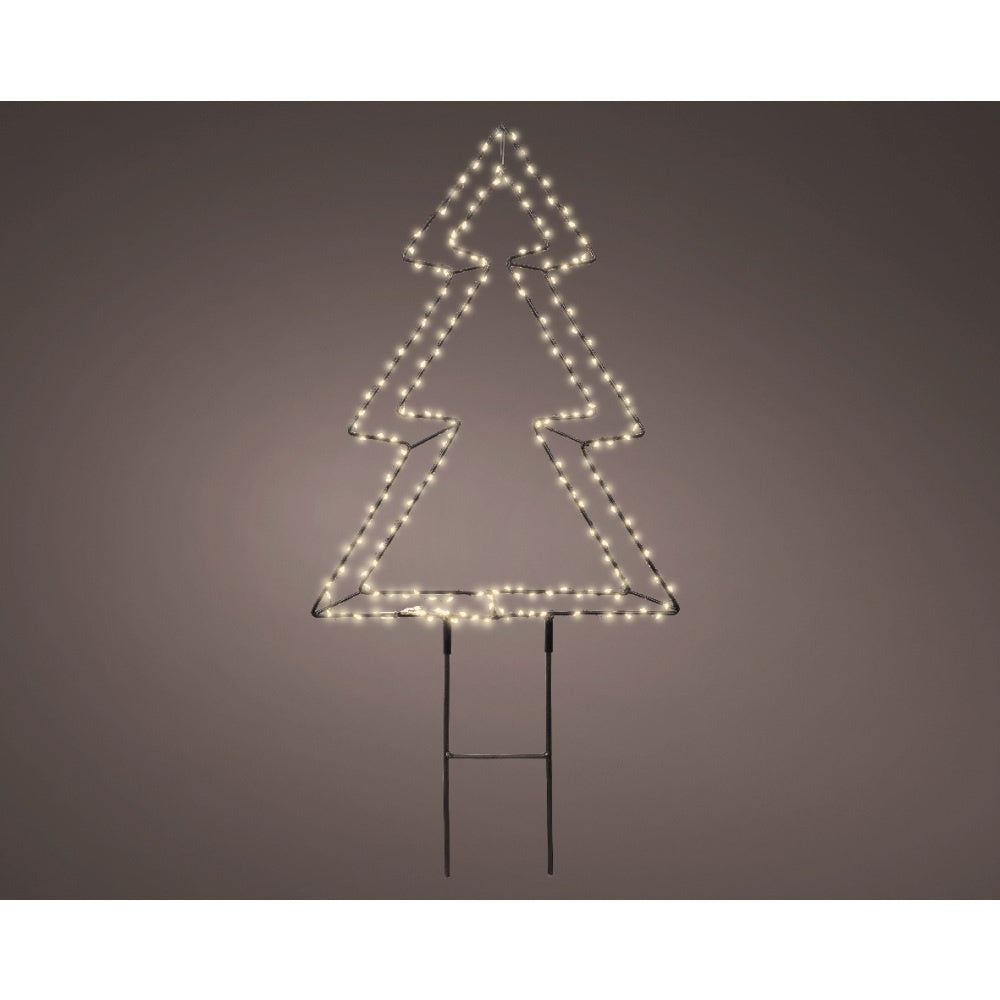 Boom voor buiten met verlichting | metaal | zwart/warm wit | 40cm