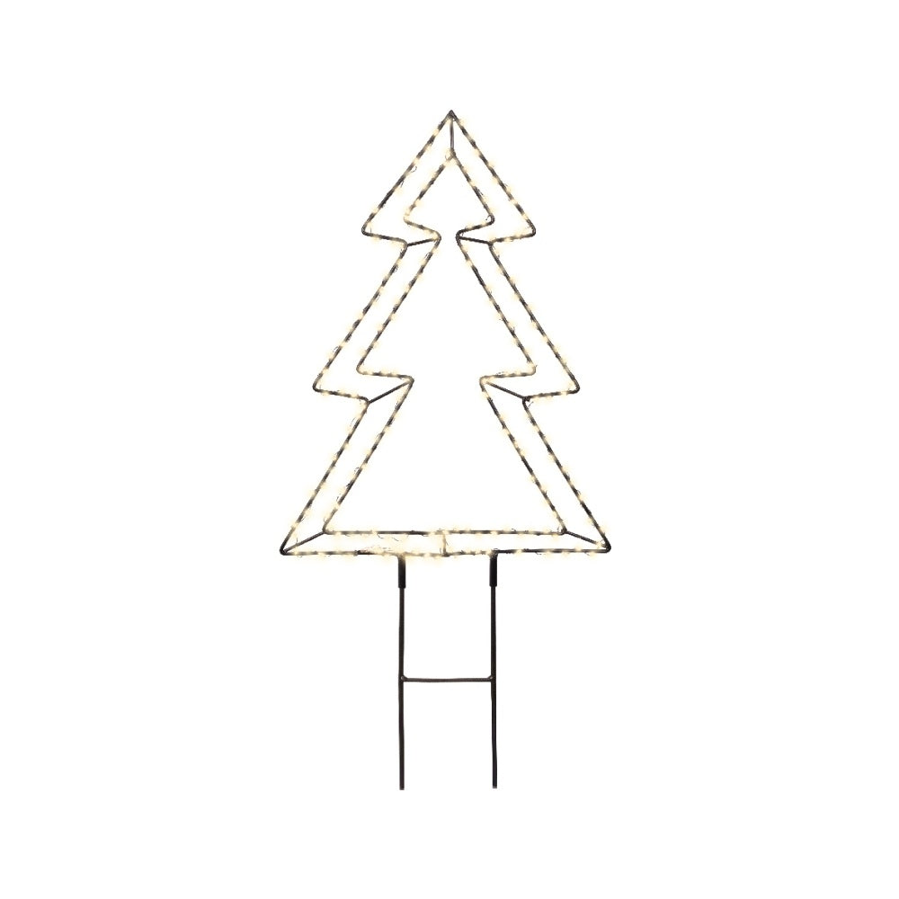 Boom voor buiten met verlichting | metaal | zwart/warm wit | 40cm