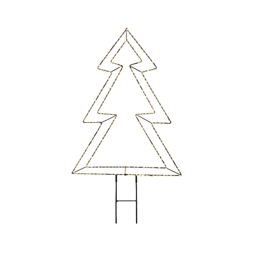 Boom voor buiten met verlichting | metaal | zwart/warm wit | 60cm