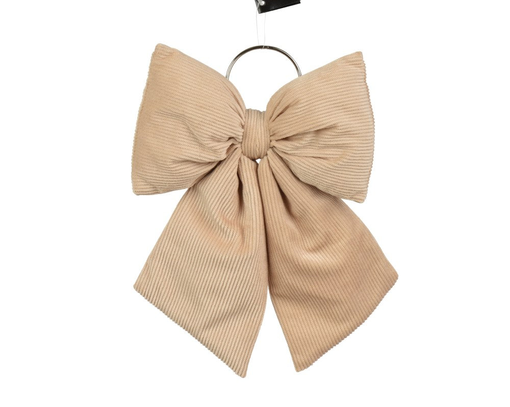 Kerststrik | polyester | karamelbruin | 30cm