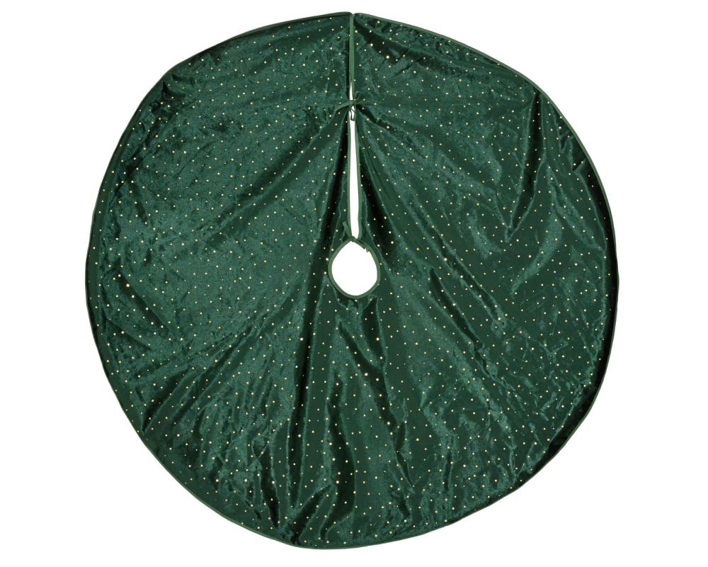 Kerstboomrok groen | polyester/fluweel | 120cm