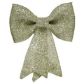 Kerststrik | plastic | licht goud/glitters | 40cm