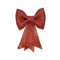 Kerststrik | polyester | rood/glitters | 30cm
