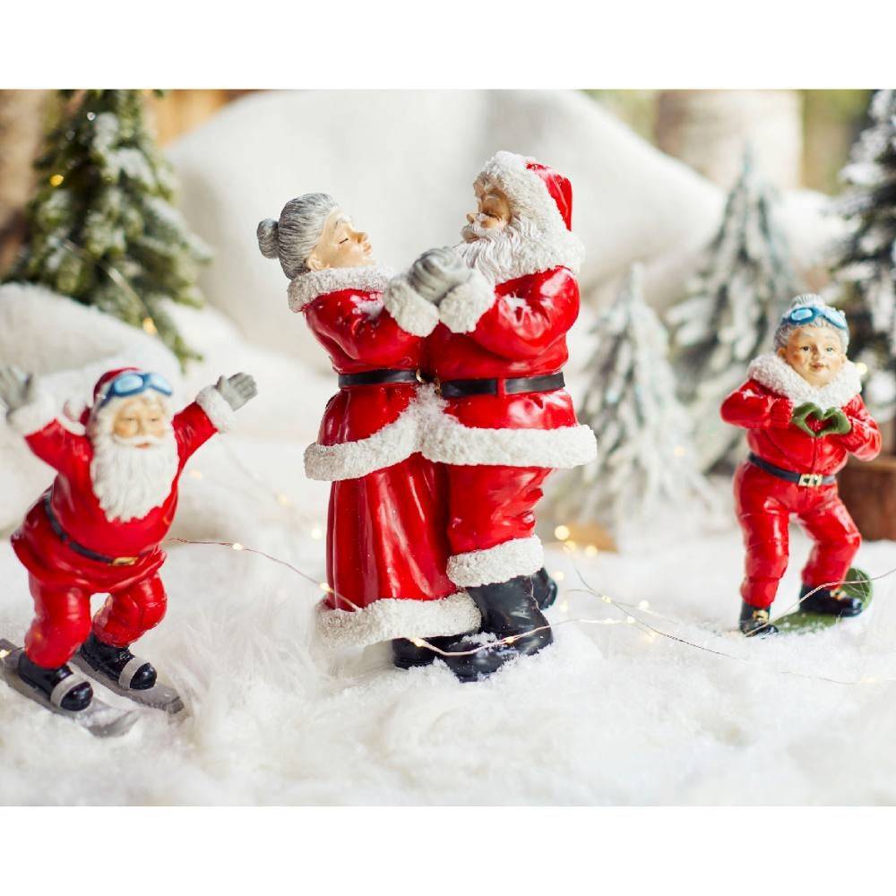 Kerstpaar | polyresin | rood | 27cm