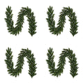 Glendon kerstguirlande set van 4 | groen met bevroren details | 270cm