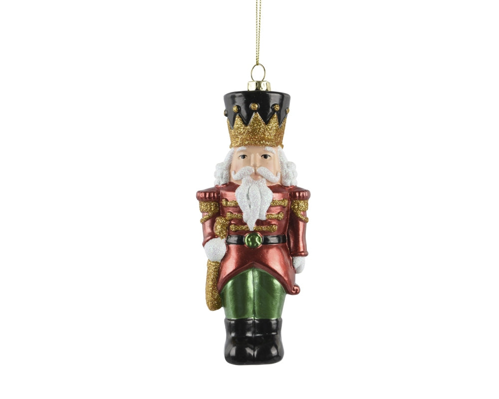 Kersthanger soldaat | onbreekbaar | rood/multicolor metallic | 14,7cm