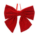 Kerststrik | polyester/fluweel | rood | 11cm